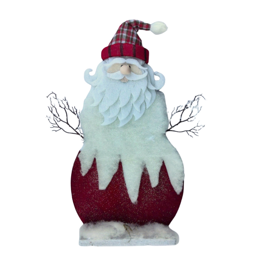 Santa Standing on Board Red |Snowman Style