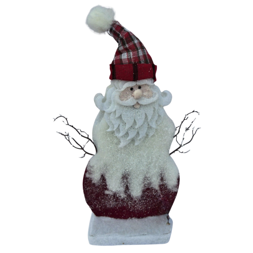 Santa Standing on Board Red |Snowman Style