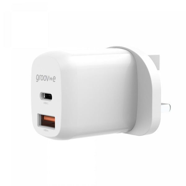 Groov-e Dual USB-A & C Wall Charger | 20W