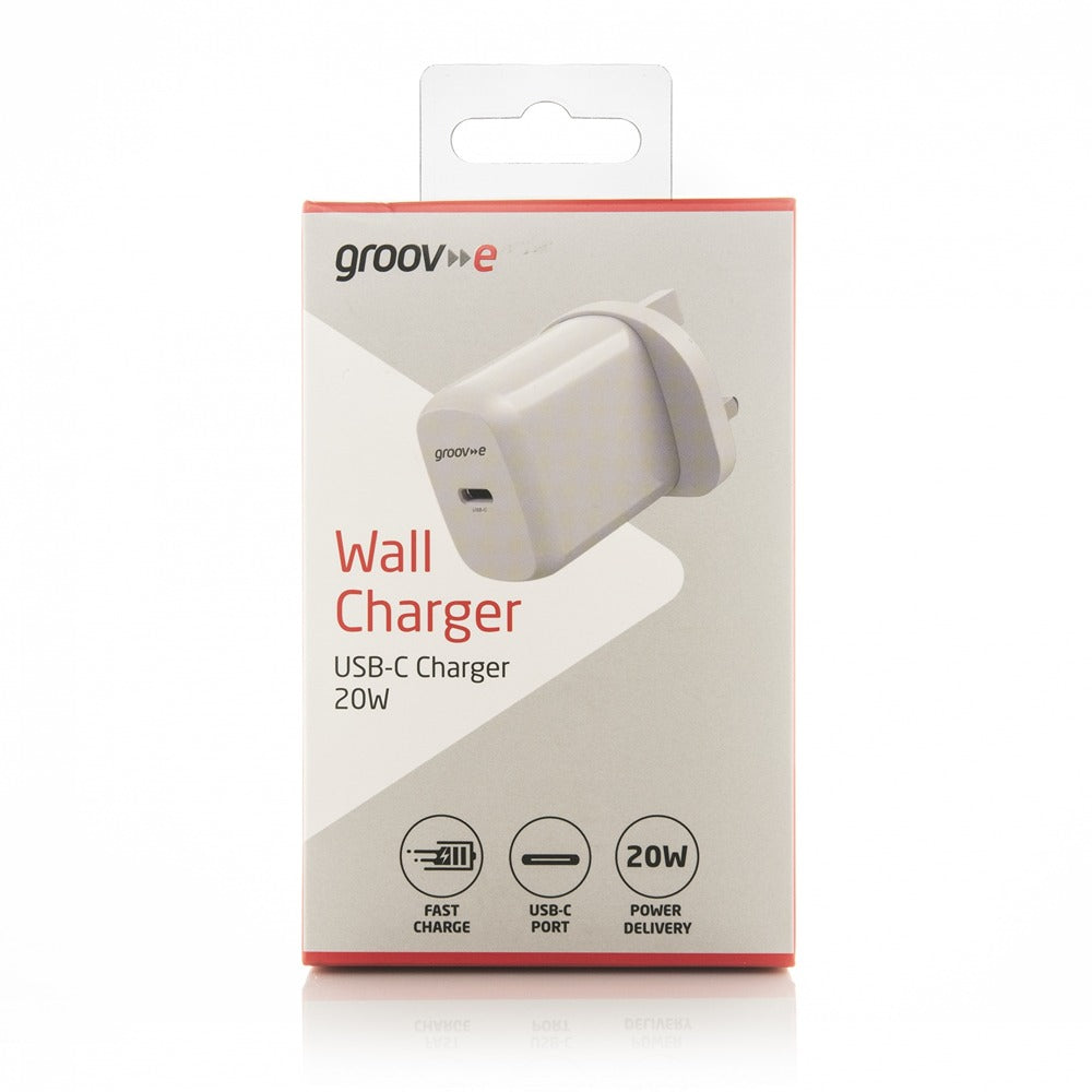 Groov-e USB-C Wall Charger | 20W Fast Charging