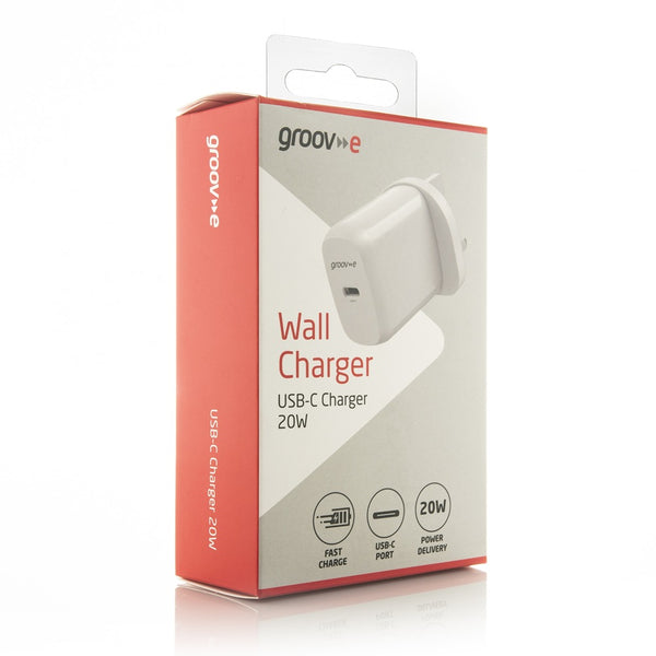 Groov-e USB-C Wall Charger | 20W Fast Charging