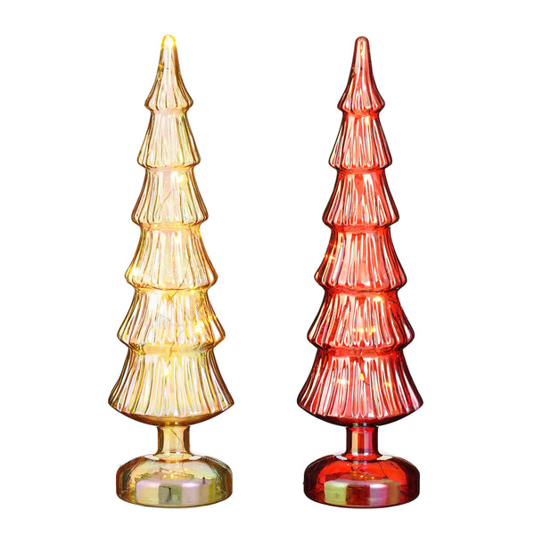 LED Christmas Tree 30cm | 2 Assorted Designs Red or Gold