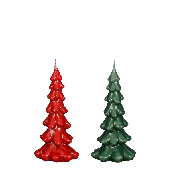 Christmas Tree Shaped Candles | 2 Assorted  Designs