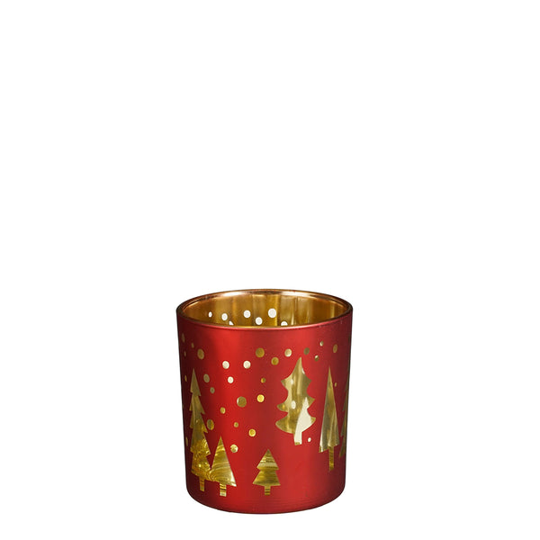 Red Christmas Tree Tealight Holder