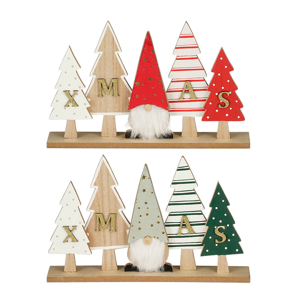 Christmas Tree Decoration with Gnome 19cm | 2 Assorted Designs