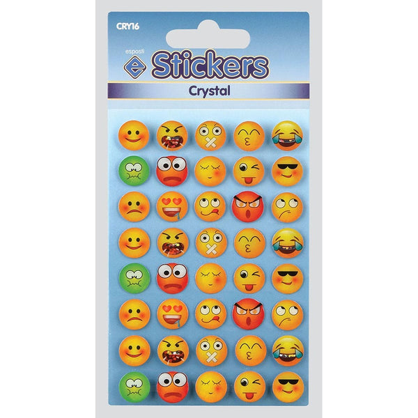 Esposti Crystal Emotions Smileys Stickers | Vibrant and Eye-Catching Colours