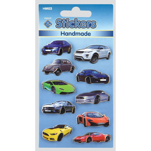 Esposti Handmade Cars Novelty Stickers | Durable, Easy to Apply