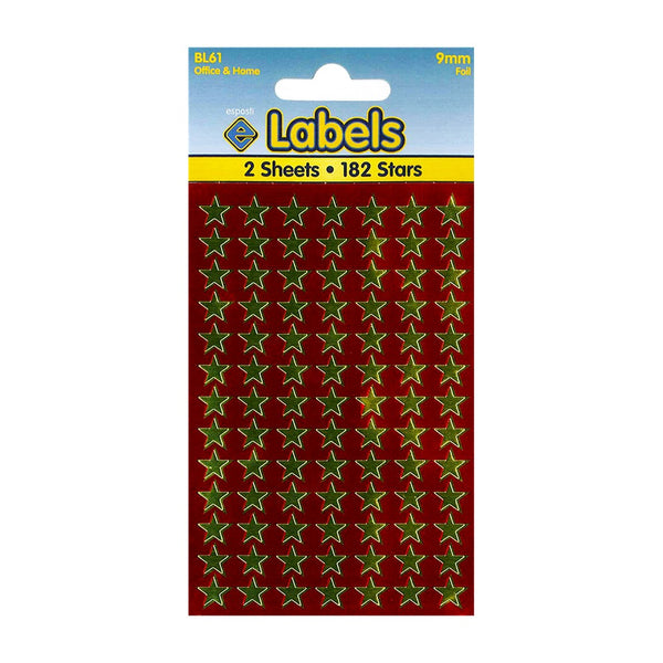 Esposti Gold Stars Foil Labels | 9mm, 2pk