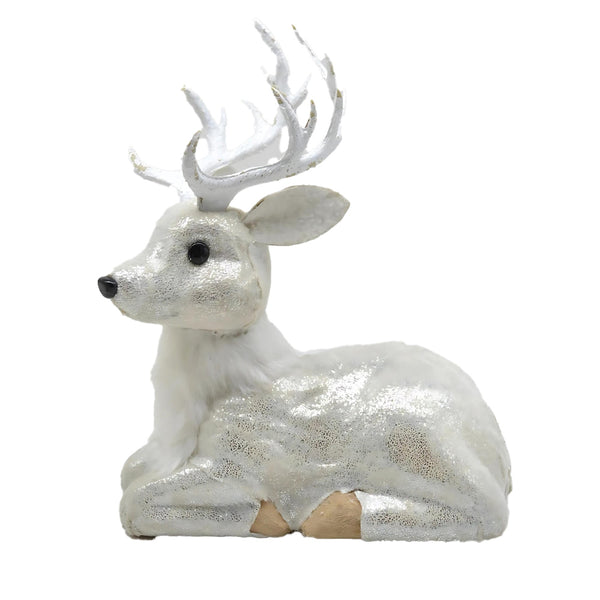 Lying Silver Deer | Height 23cm