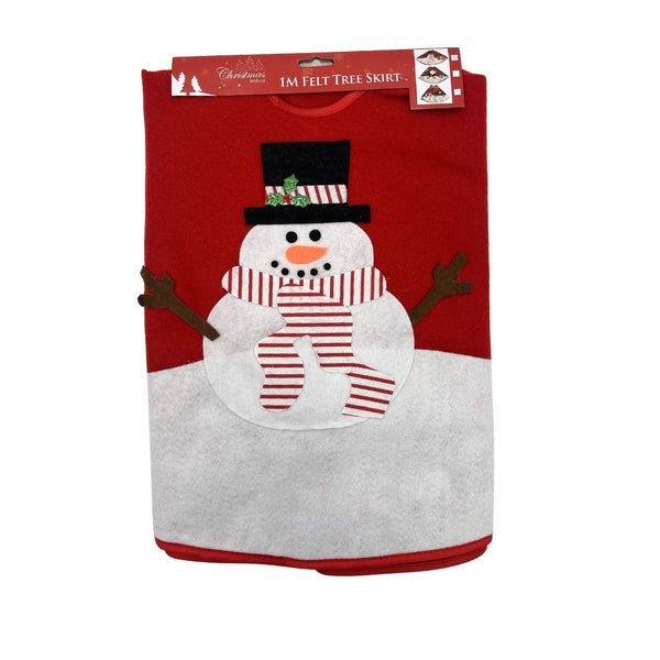 Christmas Snowman Felt Tree Skirt