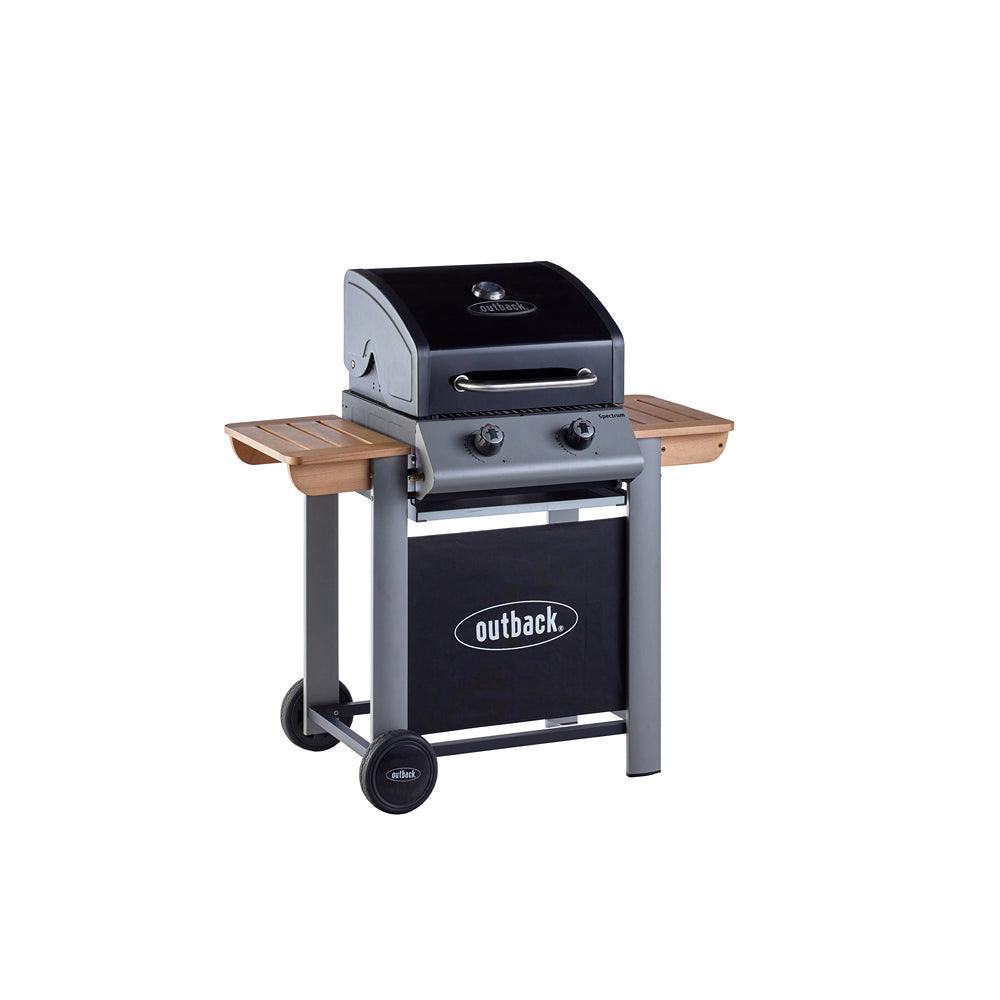 Outback Spectrum Two Burner Gas BBQ Black - Choice Stores