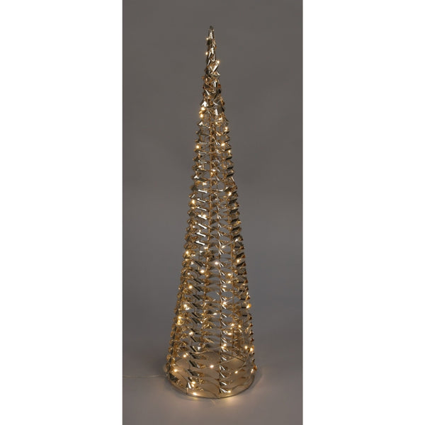 LED Light Up Twisted Gold Tree | 80cm