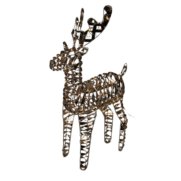 LED Light Up Twisted Gold Reindeer | 60cm