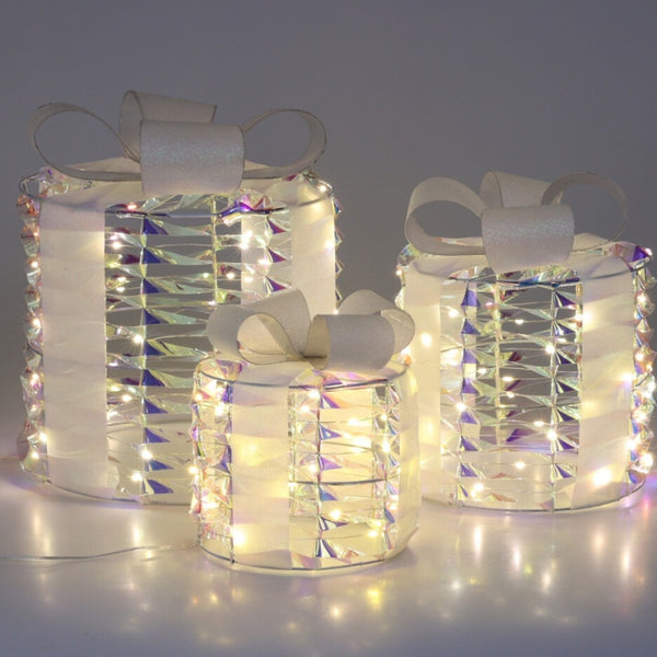 LED Rainbow Light Up Gift Boxes | Set of 3