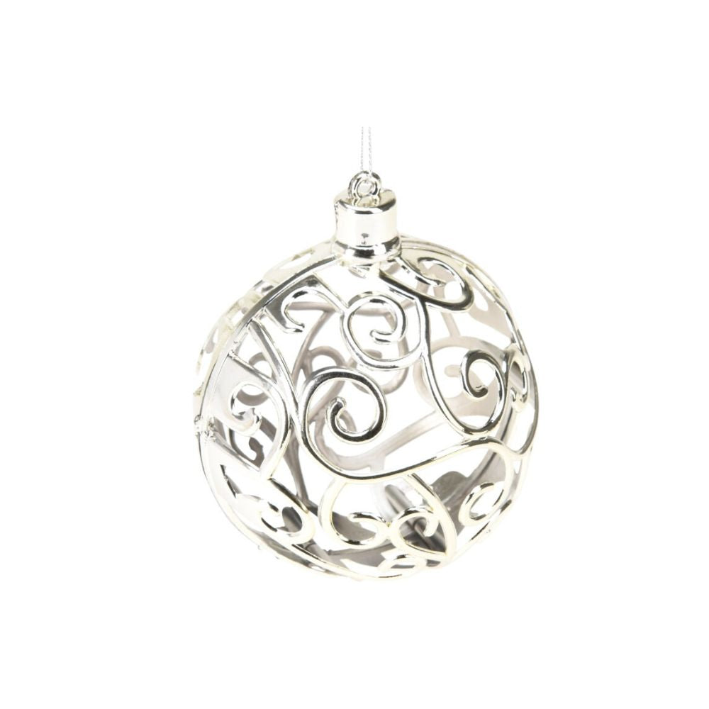 Champagne Swirl Bauble Decoration | 11cm