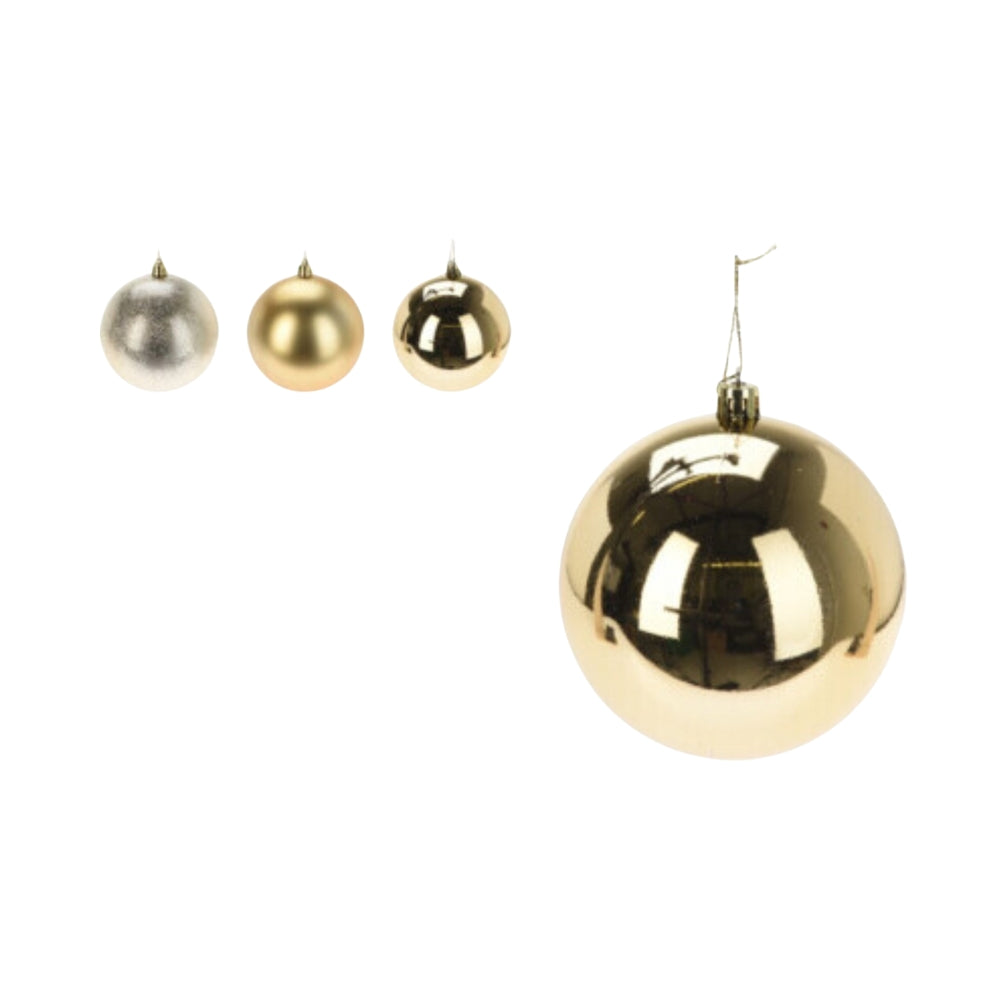 Gold Christmas Bauble | Assorted | 12cm