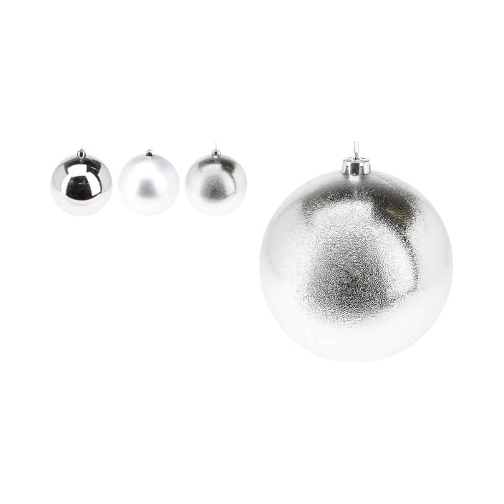 Silver Christmas Bauble | Assorted | 14cm