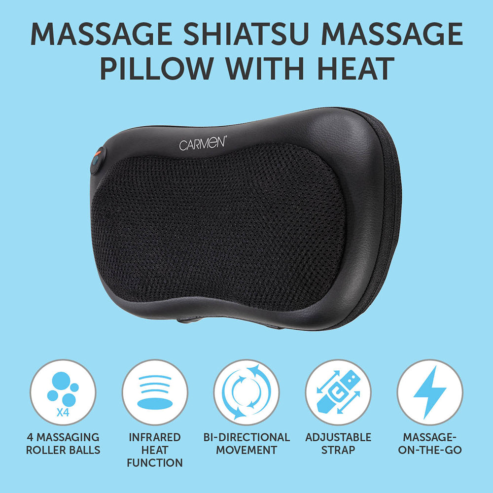 Carmen Shiatsu Massage Pillow with Heat