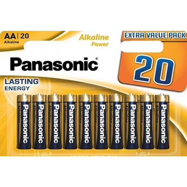 Panasonic Alkaline Power AA Batteries | Pack of 20