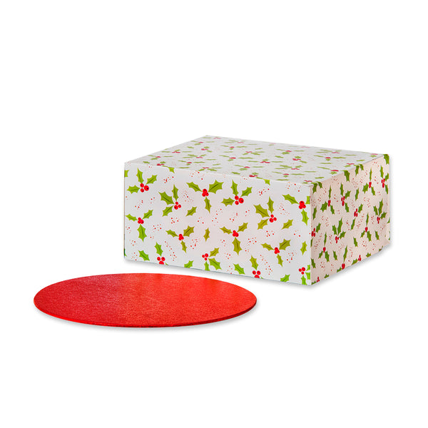 Anniversary House Holly Cake Box & Board Kit | 10in