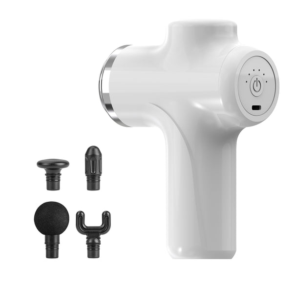 Carmen Cordless Mini-Massage Gun with Six Speeds and Four Heads