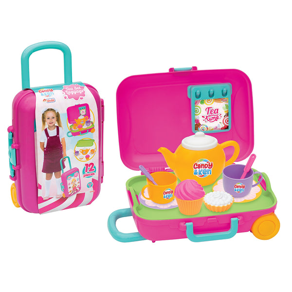 Candy & Ken Tea Set Luggage | Interactive Portable Tea Party Play Set for Kids