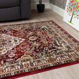 Aziza Medallion Red Rug | Classic Elegance for Modern Homes