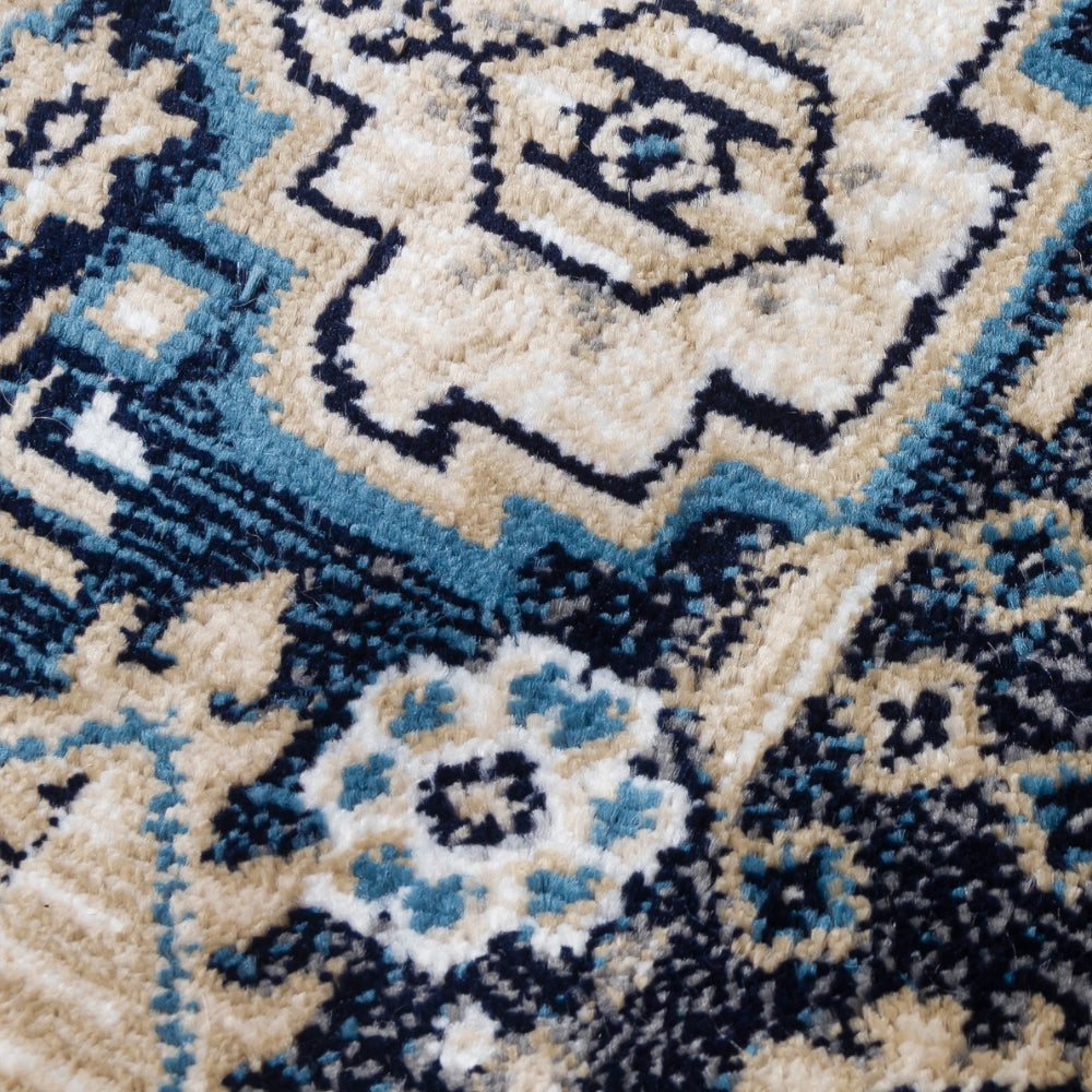 Aziza Medallion Navy Rug | Timeless Design for Every Home