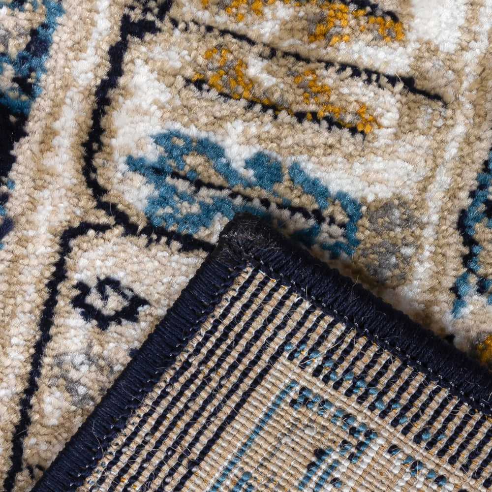 Aziza Medallion Navy Rug | Timeless Design for Every Home