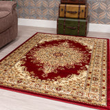 Classique Medallion Red Rug | Traditional Elegance Meets Modern Comfort