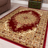 Classique Medallion Red Rug | Traditional Elegance Meets Modern Comfort