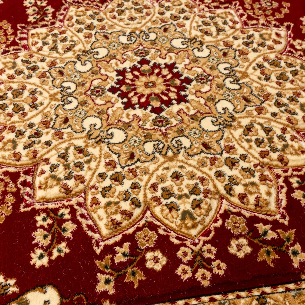 Classique Medallion Red Rug | Traditional Elegance Meets Modern Comfort