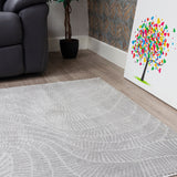 Elements Zahara Grey Rug | Soft & Modern Wave Design