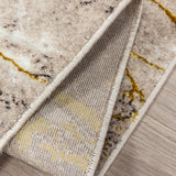 Glitz Marble Ochre Luxury Rug | Soft, Durable & Stylish Design