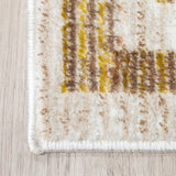 Glitz Art Deco Rug | Chic Geometric Design in Ochre & Beige