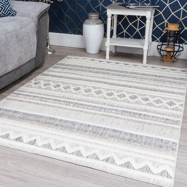 Oslo Nina Rug | Elegant Geometric Design with Neutral Tones