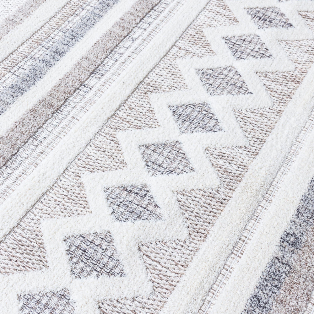 Oslo Nina Rug | Elegant Geometric Design with Neutral Tones