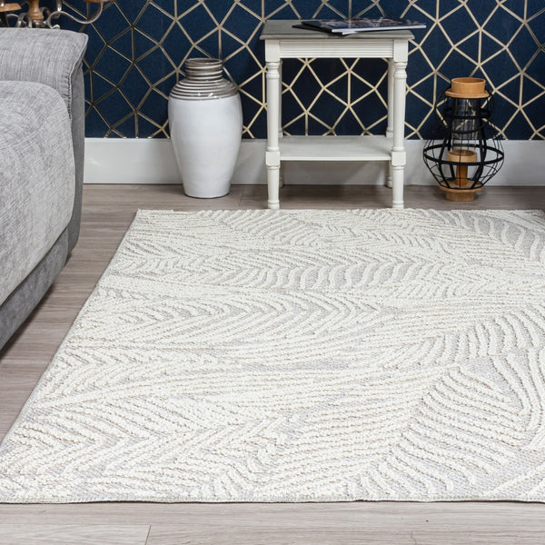 Serenity Leaves Rug | Soft, Textured Rug for Elegant Interiors