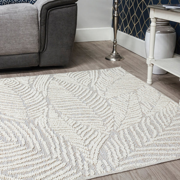 Serenity Leaves Rug | Soft, Textured Rug for Elegant Interiors