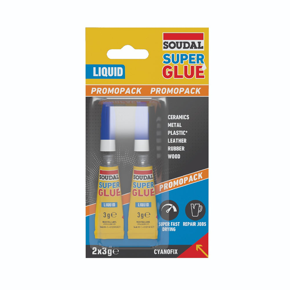 Soudal Superglue Liquid Twinpack