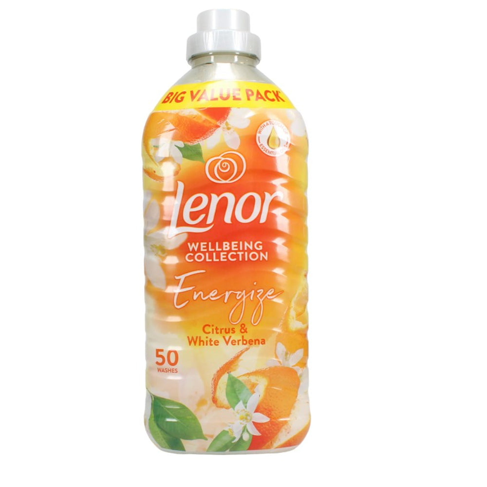 Lenor Energize Fabric Conditioner | Citrus & White Verbena Scent | 1.65L | 50 Washes