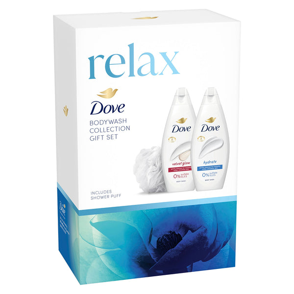 Dove Relax Body Wash Gift Set | 3 Piece Gift Set