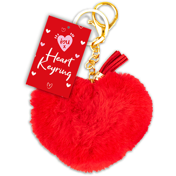 Valentine's Heart Plush Keyring