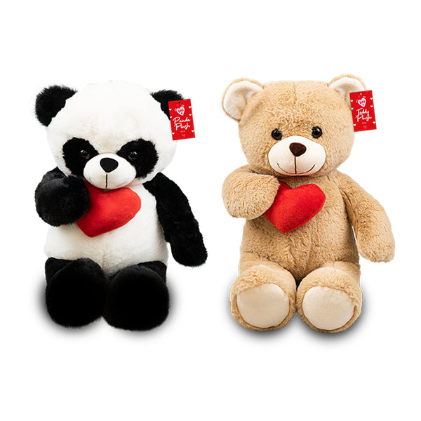 Valentines Plush Bear With Heart | 49cm