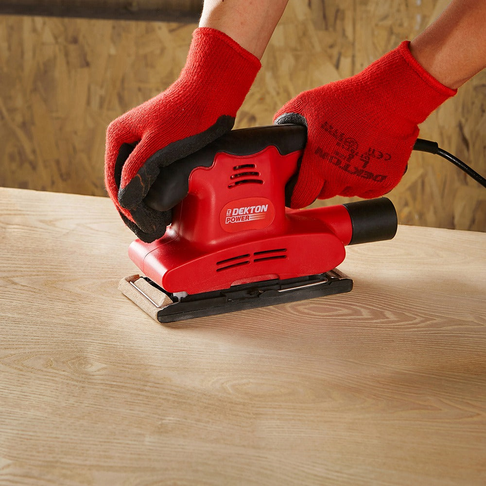 dekton full size sander  ergonomic design  versatile speed settings