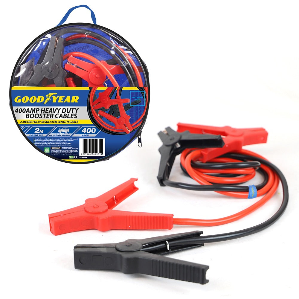 Goodyear Heavy-Duty Booster Cables | 400Amp 2m