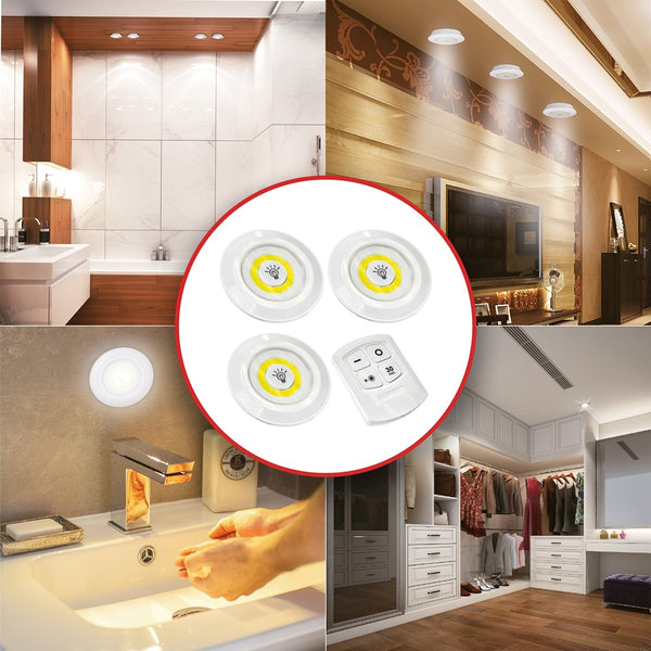 dekton led light with remote  3 piece set