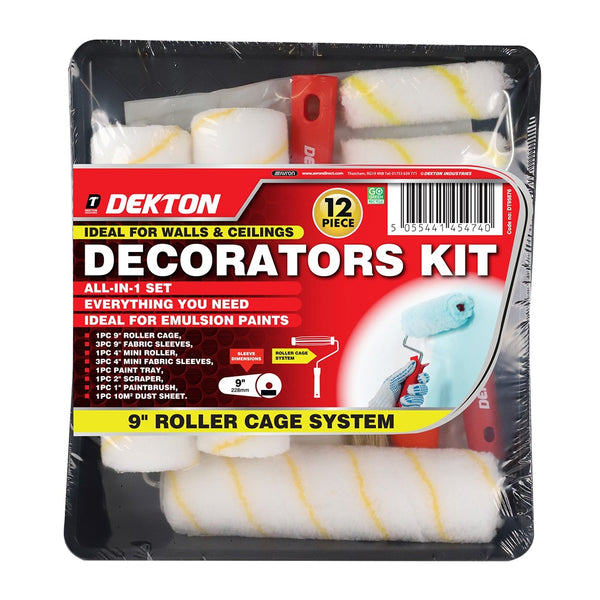 dekton decorators kit  9  brushes and rollers