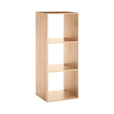 5FIVE Minimalist 3 Shelves Unit | Light Wood Finish