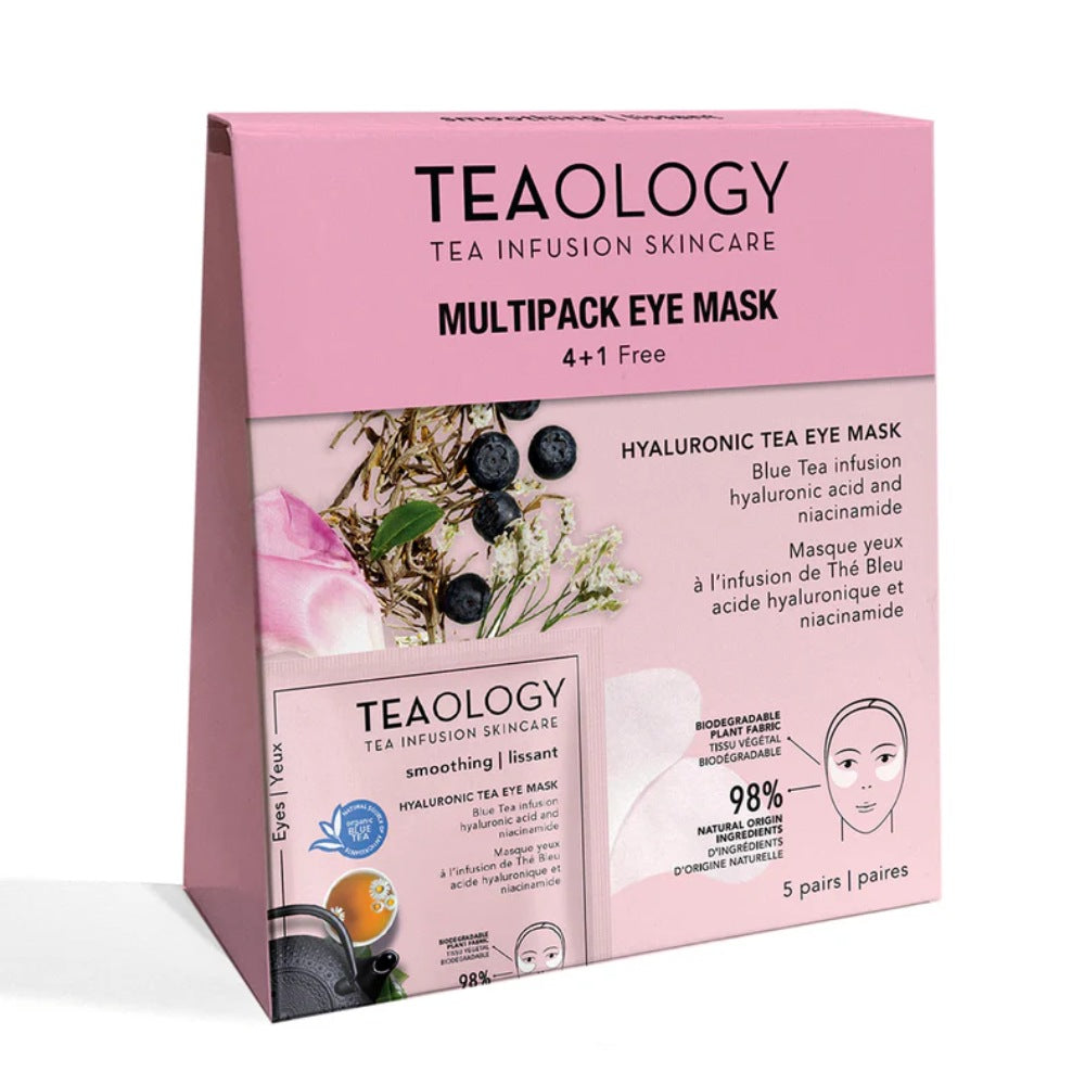 Teaology Hyaluronic Tea Eye Mask Multipack | 4 Pairs + 1 Free